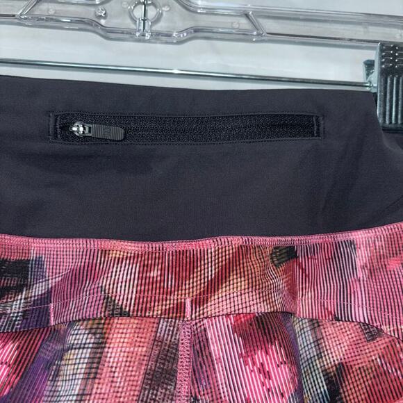 Lululemon Run Times Short II 4" - Sun Dazed Multi Pink / Black | Size 4 - Picture 9 of 11